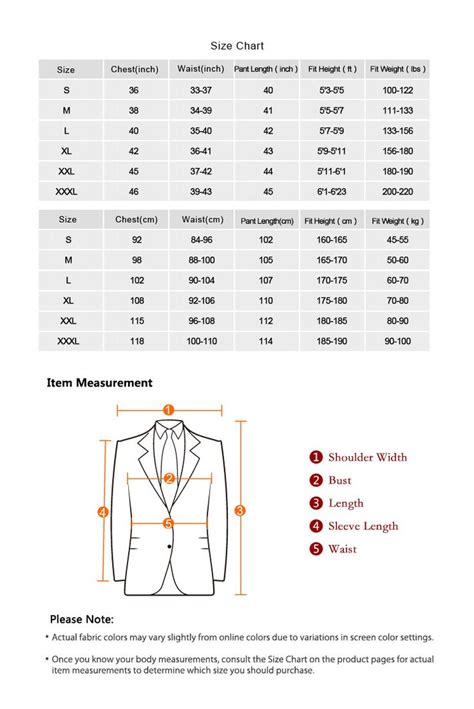 burberry suit size guide